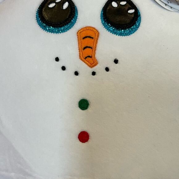 Ty Flurry White Snowman Large Squish-A-Boo 9 inch NWT Stuffed Animal Toy - Picture 2 of 10